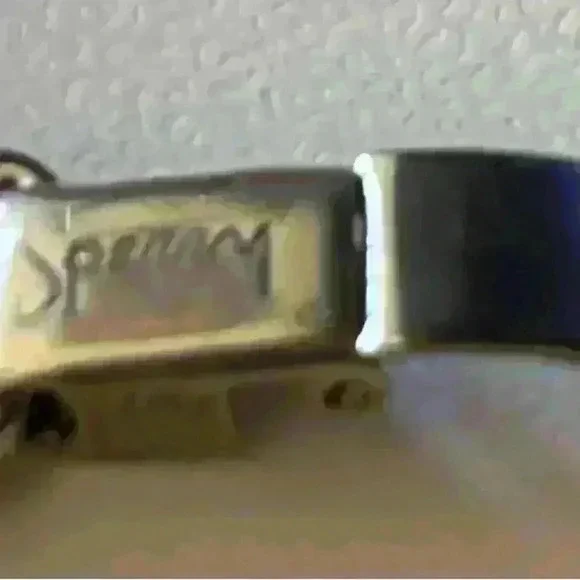 Sperry Rare Vintage 1950's Silver Tone OXO Charm Curb Link Bracelet - Picture 7 of 7